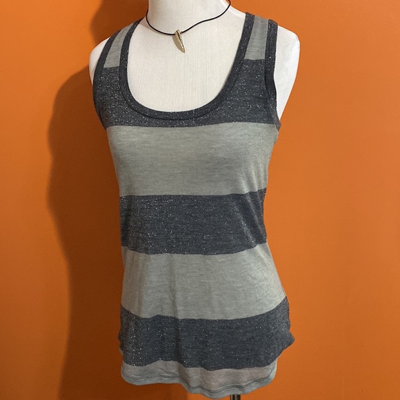 3/$19! Bundle of 2 Tank Tops: Black Tiger Tank + Striped Converse Top ~ Small - Picture 2 of 16